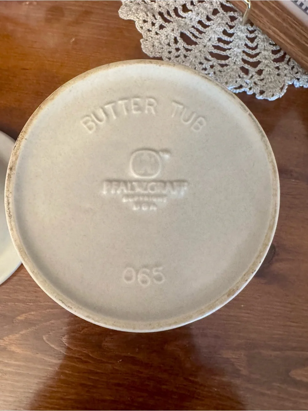 Vintage Pfalztgraff stoneware 'BUTTER' tub